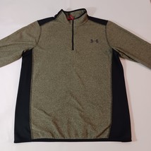 Under Armour Men's M Green & Black 1/4 Zip Pullover Sweatshirt Loose Coldgear image 7