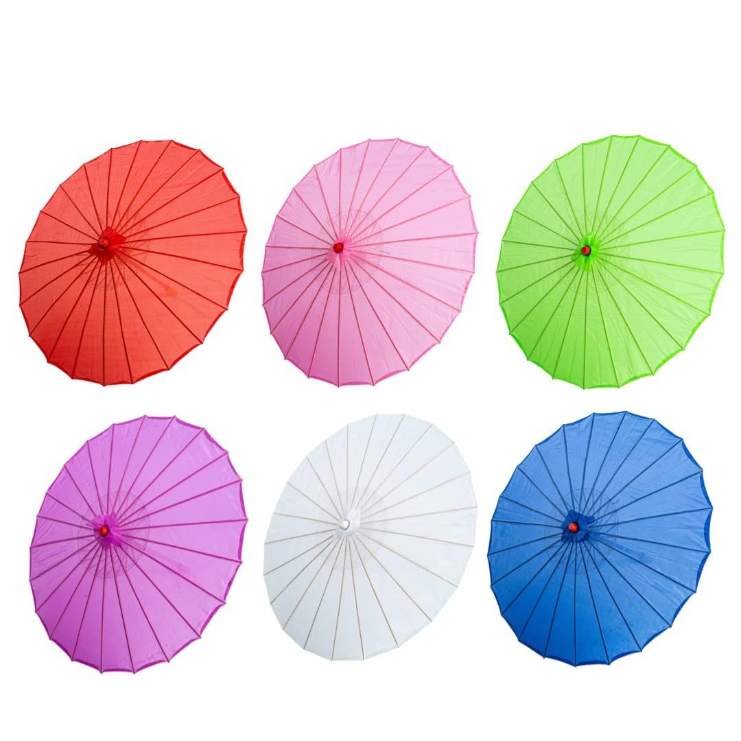 THY COLLECTIBLES Set of 6 33" Japanese Chinese Umbrella Parasol for Wedding Part