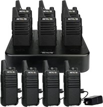 Retevis RT22 Mini Walkie Talkie(10 Pack) with 6 Way Multi Gang Charger(1... - £255.01 GBP