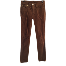 Tory Burch Pants Size 2 Ivy Super Skinny Corduroy Brown Casual Winter Fall 26 - £28.05 GBP