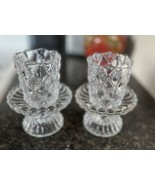 Vintage Candle Holders Glass Voltive / Taper Partylite  2 Candle Holders - £12.02 GBP