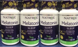 4 x Natrol MELATONIN Time Release 5mg Sleeping Aid 100 Tablets each (400... - $29.69