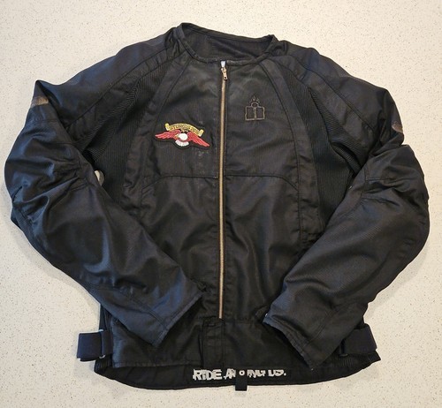 Icon Motorcycle Merc Jacket Womens XL Black Armored Padded Midweight Sturgis Item image 4