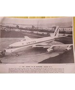 Vyg Photo 1960 UNITED BOEING 720 JET MAINLINER WITHBSPEEDS 550 - 600 MPH... - $16.45 CAD