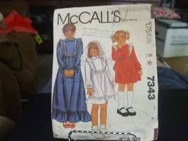 McCall&#39;s 7343 Girls High Waisted Ruffled Prairie Dress Pattern - Size 6 Chest 25 - £7.43 GBP