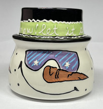 Let It Snow Coffee Tea Mug Cup With Love Joanne Snowman with Top Hat 24F... - $12.50