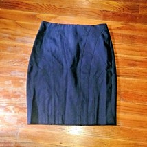 Banana Republic Skirt Pencil Straight Black Women Top Stitch Size 0 Kick... - $23.77