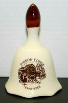 Pigeon Forge Tennessee Decorative Souvenir Bell Beige &amp; Brown 4 1/2&quot; Collectible - £10.91 GBP