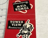 Vintage Matchbook Cover  Tower View Restaurant Lake Placid, FL  gmg - $12.38