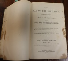 War of the Rebellion 1887 official records of the union and confederate armies S - £23.12 GBP