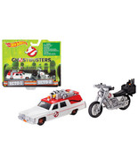Ghostbusters 3 Movie Cadillac 1/64 & Bike 1/50 Scale Diecast Model by Hotwheels - $59.99
