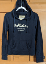 Hollister Hoodie Size M Black Embroidered Longboard Classic Hooded Sweatshirt - £12.19 GBP