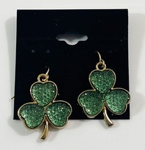 Gold Tone Three Leaf Clover Earrings (See Photos) - £9.30 GBP