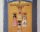 Rosy Rabbit &amp; Lorrie Lamb Towel Dolls Ozark Crafts Country Patterns Patt... - $9.89