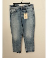 $195 GRLFRND Women&#39;s Blue Karolina High Rise Straight Crop Jean Pants Si... - $95.26 CAD