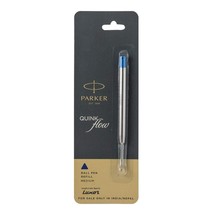 10 Parker Quink Flow Ball Point Pen Refill BallPen Blue Medium Brand New Sealed - £18.49 GBP