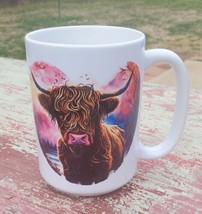 Scottish Highland Cow  15 Ounce Ceramic Coffee Mug - £14.94 GBP