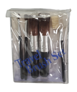 Travel Cosmetic Brush Set 5 Piece Set 4 Make Up Brushes Powder Blusher L... - £4.65 GBP