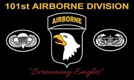 101st Airborne W/Emblem Black Flag - 3x5 Ft - £15.72 GBP