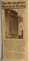 Vintage Birmingham Historical Society Brochure Birmingham Alabama BRO13 - $8.90