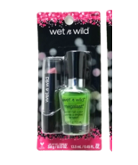1 X Wet N Wild Mega Last Nail Polish &amp; Lipstick Set 39915 Green SEALED - €12,10 EUR