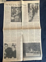 SEPTEMBER 29, 1974  ARTICLE FROM THE WASHINGTON POST  THE END OF THE NIX... - $1.95