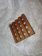 trivet, wooden 5.5 x 5.5&quot; (hall C) - $2.97