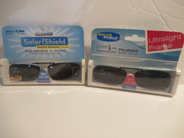 2 Piece Solar Shield Polarized Clip On Sunglasses Lenses 51 Rec 17 - £13.58 GBP