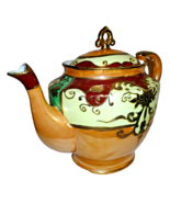 Vintage Made in Japan Lusterware Porcelain Hand Painted Gold Trim Teapot - £18.58 GBP