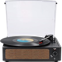 Vinyl Record Players Vintage Turntable For Vinyl Records With Speakers Belt-Driv - £73.98 GBP