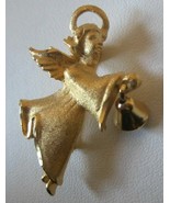 Angel Pin Brooch Bell Signed USA RR Robyn Rush Bell Moves Vintage Brushe... - £7.80 GBP