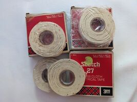 Lot Of 4 Scotch Glass Cloth Electrical Tape No 27 3/4 66 ft .007 in 3M U... - $57.08 CAD