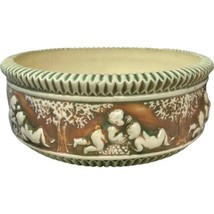 Roseville Donatello Ohio Art Pottery Bowl  Angels Cherubs 1916 Antique 8... - £33.05 GBP