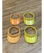 Lot of 4 Vintage Barbie Visors Accessories Hats Orange Yellow KG JD - €6,77 EUR