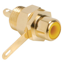 Gold Rca Jack Solder Type Yellow Each Hex Type - $23.99