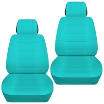Front set car seat covers fits Chevy Sonic 2012-2020   solid mint blue - $65.09+