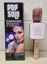 Tzumi Pop Solo Rose Gold Bluetooth Karaoke Microphone &amp; Speaker - IOS / ... - $19.89