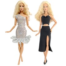 2 Set Doll Clothes Doll Fashion Doll Outfits Party Dress For Barbie Doll... - £6.87 GBP