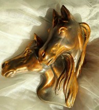 Art Deco Horse Heads Equine Equine Animal Wall Plaque Western Rustic RARE - £131.16 GBP