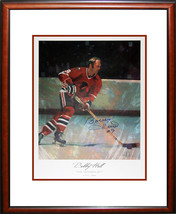 The Golden Jet Autographed Framed Lithograph - Bobby Hull - Chicago Blac... - £114.56 GBP