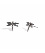 Sterling Silver Detailed Dragonfly Post Earrings 10x12mm - $57.89 CAD