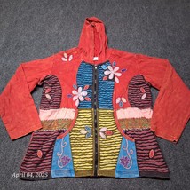 The Collection Royal Hoodie Women Size XL Full Zip Jacket With Pockets Red - $15.23