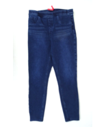 Spanx Ankle Skinny Jeans Sz L Pull On Stretch Dark Wash Tapered Leg - £22.38 GBP