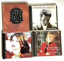 4Pk Vintage Country Music CDs Leann Rimes Vince Gill Shania Twain Bonnie Raitt - £11.78 GBP