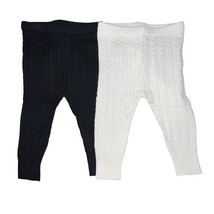 Set Of 2 Baby Gap Girls Cable Knit 100% Cotton Full Length Leggings 6-12... - $295.20 MXN