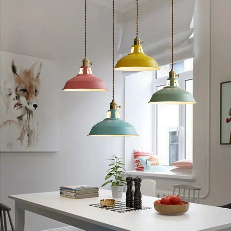 Pendant Light Retro Industrial Colorful Restaurant Kitchen Home Ceiling ... - $30.00+
