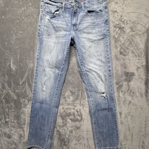 Urban Pipeline Jeans Mens 34x34 Blue Slim MaxFlex Ripped Denim Distressed - $35.99