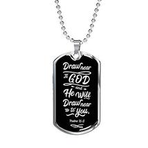 Express Your Love Gifts Draw Closer to God ScriptureInspired Psalm Necklace Engr - £47.27 GBP