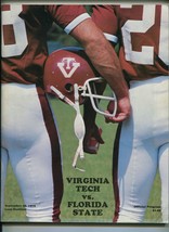 Virginia Tech Vs Florida State Ncaa Football Program 09/29-1978-vf - £40.62 GBP