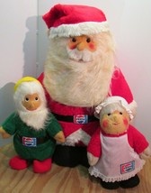 RARE 1970&#39;s Pepsi Cola Santa Claus Mrs. Claus &amp; ELF Store Display HUGE Not Coke - £179.90 GBP